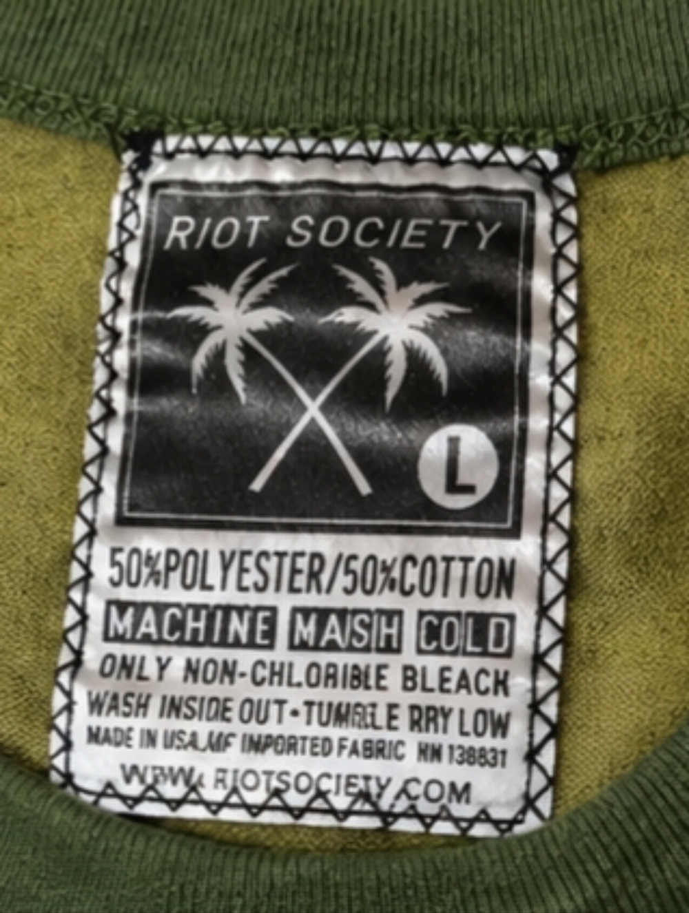 Riot Society Japan Camo Long-Sleeve Tee - Green Tiger Graphic - Picture 6 of 6